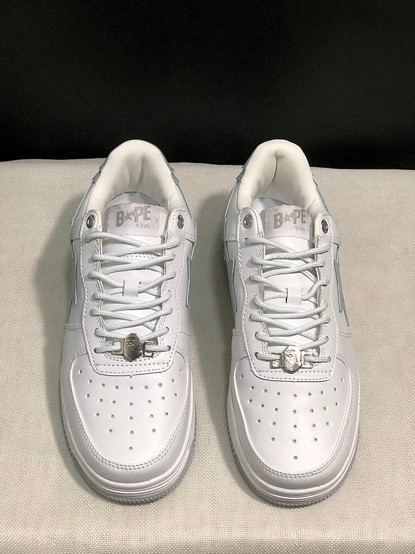 BAPE STA Low | Triple White / Silver | EU 35–45